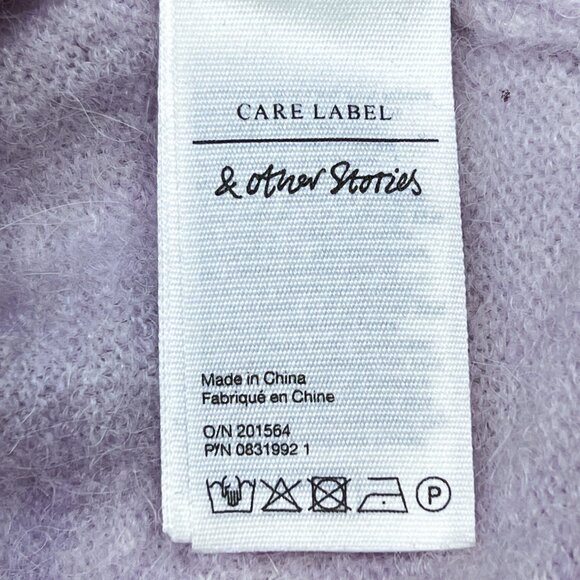 & Other Stories Stockholm Atelier Wool-Alpaca Blend Lavender Sweater Size S - Picture 5 of 6